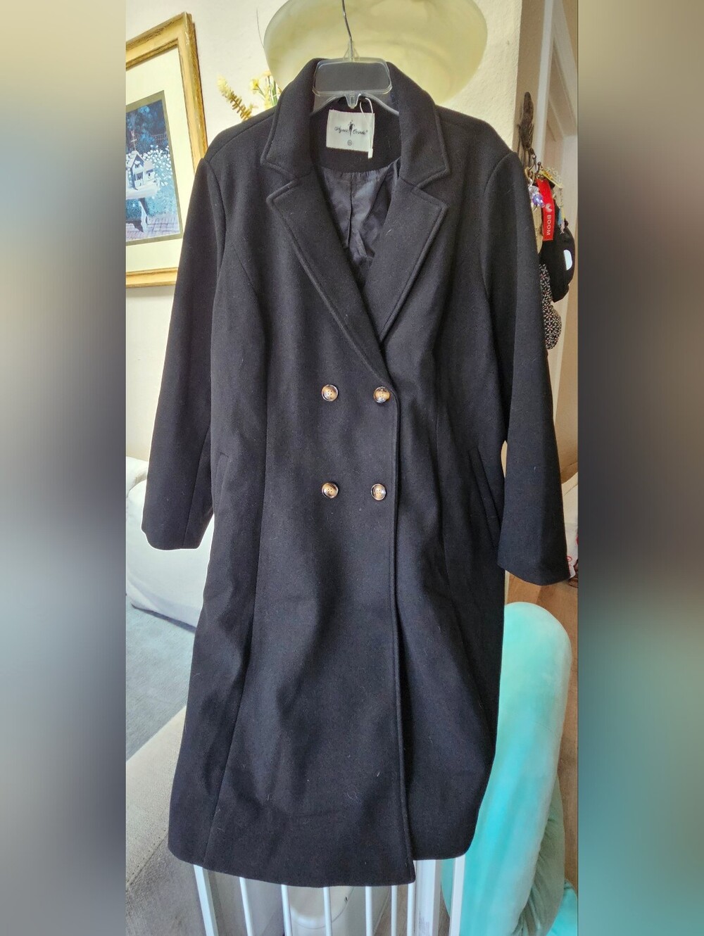 Agnes Orinda Black Women's Pea Coat